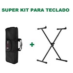 Ficha técnica e caractérísticas do produto Kit Suporte para Teclado em X ST200 Preto + Capa para Teclado Preta
