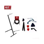 Ficha técnica e caractérísticas do produto Kit Suporte Violão Chão Encordoador Cabo Afinador Palheta