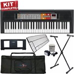 Ficha técnica e caractérísticas do produto Kit Teclado Arranjador Musical PSR-F50 Yamaha com Fonte + Suporte + Capa
