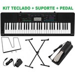 Ficha técnica e caractérísticas do produto Kit Teclado Digital Musical Ctk 3400 61 Teclas Sensitivas + Fonte + Suporte Teclado X + Pedal Susta