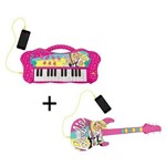 Ficha técnica e caractérísticas do produto Kit Teclado e Guitarra da Barbie com Funçao MP3 Player FUN
