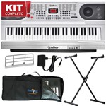 Ficha técnica e caractérísticas do produto Kit Teclado Musical 61 Teclas Infantil Bivolt STK-61 Waldman Completo