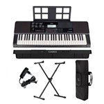 Ficha técnica e caractérísticas do produto Kit Teclado Musical Ct-x700 Bivolt Casio - 61 Teclas + Fonte + Suporte + Capa - USB, Pedal, Fones