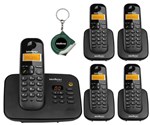 Ficha técnica e caractérísticas do produto Kit Telefone Fixo Sem Fio com Secretaria Eletronica 4 Ramal - Intelbras