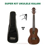 Ficha técnica e caractérísticas do produto Kit Ukulele Concert Kalani KAL200 CT - Guarani Series - Cordas Aquila + Capa + Capotraste + Palhetas