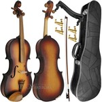 Ficha técnica e caractérísticas do produto Kit Violino 4/4 Rolim Sombreado Fosco com Fixos Espaleira Case e Arco