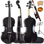 Ficha técnica e caractérísticas do produto Kit Violino 4/4 Tradicional Preto Perola Sverve Ronsani com Estojo + Estante