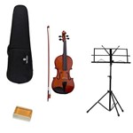 Kit Violino 4/4 Va-10 Harmonics + Suporte para Partitura + Case + Arco Crina Sintética + Breu