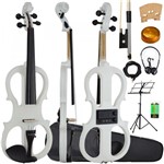 Ficha técnica e caractérísticas do produto Kit Violino Elétrico 4/4 Branco Sverve Ronsani com Estante
