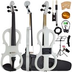 Ficha técnica e caractérísticas do produto Kit Violino Elétrico 4/4 Branco Sverve Ronsani Completo