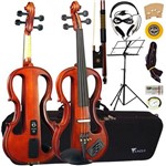Kit Violino Elétrico Ev744 4/4 Eagle Acetinado Estojo C/ Higrômetro + Fone de Ouvido
