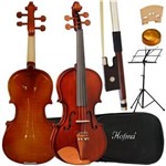 Ficha técnica e caractérísticas do produto Kit Violino Acústico Infantil HVE221 1/2 Hofma com Estojo Luxo