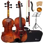 Ficha técnica e caractérísticas do produto Kit Violino Profissional Envelhecido 4/4 VK644 Eagle Completo