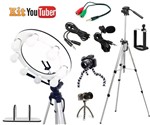 Ficha técnica e caractérísticas do produto Kit Youtuber Profissional Microfone de Lapela + Tripé 1,30m - Casa do Ring Light