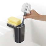 Ficha técnica e caractérísticas do produto Kitchen Sponge drenagem Titular Sink de suspensão Caixa de armazenamento de armazenamento de esponja de rack Wash toalha de pano sabão Prateleira Dispositivos da cozinha