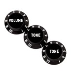 Ficha técnica e caractérísticas do produto Knob Fender Strato Preto 1 Volume e 2 Tone