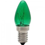 Ficha técnica e caractérísticas do produto Lampada Chupetinha 7W/127V E14 Verde - Brasfort