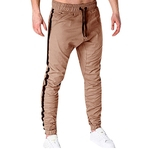 Ficha técnica e caractérísticas do produto LAR Casual pants Homens Stripe Correspondência solto Drawstring calças da carga Casual