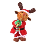 Ficha técnica e caractérísticas do produto FLY Natal elétrica Toy Saxphone jogam Santa Claus Elk Sonwman Cante e Wiggly de Santa Toy Children Toy