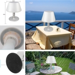 Ficha técnica e caractérísticas do produto FLY LED impermeável aço inoxidável Solar Desk Lamp Table Lamp Basic for Bedroom Outdoor lamp