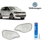 Ficha técnica e caractérísticas do produto Lente Com Cola Farol Volkswagen Polo Hatch 2007 a 2014 2unid