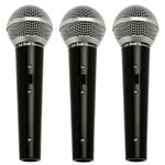 Ficha técnica e caractérísticas do produto Leson - Kit com 3 Microfones Vocais Ls50 K3