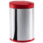 Ficha técnica e caractérísticas do produto Lixeira Press Aço Inox 4 Litros Vermelha 3050/212 Brinox