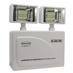 Ficha técnica e caractérísticas do produto Luminária de Emergência LED 3000 Lumens e 2 Faróis Segurimax