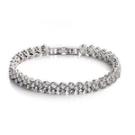 Luxo moda jóias de luxo 925 prata cubic zirconia mulheres pulseira de presente