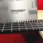 Medidor De Ação De Cordas Guia De Régua De Configuração Luthier De Medição Para Baixo De Guitarra Elétrica
