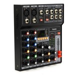 Ficha técnica e caractérísticas do produto Mesa de Som 5 Canais MP3 Estéreos Efeitos USB Tomate