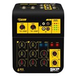 Ficha técnica e caractérísticas do produto Mesa de Som 6 Canais Skp Mix Connect 6 - com Fonte Bivolt