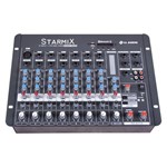 Ficha técnica e caractérísticas do produto Mesa de Som 8 Canais Starmix Us802r Bt com Bluetooth/usb