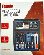 Mesa de Som Bluetooth Usb Mixer Mp3 6 Canais Tyt-006 Mini - Tomate