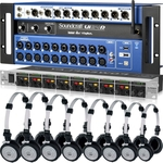 Ficha técnica e caractérísticas do produto Mesa de Som Digital Soundcraft Ui24 + Powerplay Behringer HA8000 + 8 Fones AKG K414P