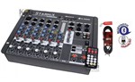 Mesa de Som Mixer 6 Canais Usb Gravador Efeitos + Cabo 4MT - Ll Audio