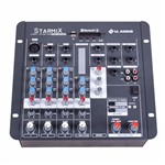 Mesa de Som Mixer Ll Starmix Efeito Usfx402 Bt Usb Bluetooth