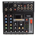 Ficha técnica e caractérísticas do produto Mesa de Som para DJ com 7 Canais 16 Efeitos Inclusos, USB, MP3 e Display Digital - Tomate