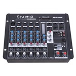 Ficha técnica e caractérísticas do produto Mesa de Som Starmix Bluetooth com Efeito 15.5W 6 Canais LL Áudio
