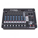 Ficha técnica e caractérísticas do produto Mesa de Som Starmix Bluetooth com Efeito 18.5W 8 Canais Ll Áudio