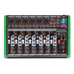 Ficha técnica e caractérísticas do produto Mesa Mixer 8 Canais Pro Bass Ultra Slim Pm 1224 Bluetooth