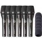 Ficha técnica e caractérísticas do produto Microfone AKG P3S vocal + Espuma kit Com 6 Unidades
