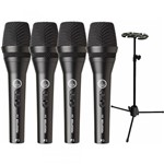 Ficha técnica e caractérísticas do produto Microfone AKG P3S Vocal Kit 4 + Suporte