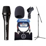 Microfone AKG P3S Vocal Kit + Espuma + Cabo + Pedestal