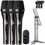 Ficha técnica e caractérísticas do produto Microfone AKG P3S Vocal Kit 3 + Pedestal + Espuma