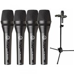 Microfone AKG P3S Vocal Perception Kit 5 + Suporte