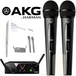 Microfone AKG Sem Fio WMS40 Mini Dual Vocal Set