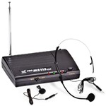 Ficha técnica e caractérísticas do produto Microfone Auricular Sem Fio e Microfone de Lapela VHF, Pro MS115 CLI - TSI