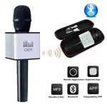 Ficha técnica e caractérísticas do produto Microfone Bluetooth Karaoke Voice Preto Mk100 - Oex