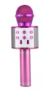 Ficha técnica e caractérísticas do produto Microfone Bluetooth Sem Fio Karaoke Porta Usb Alto-falante Embutido Rosa Barato - Handheld Ktv